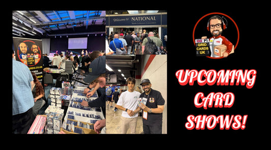 Upcoming Card Shows Grid Cards is vending at