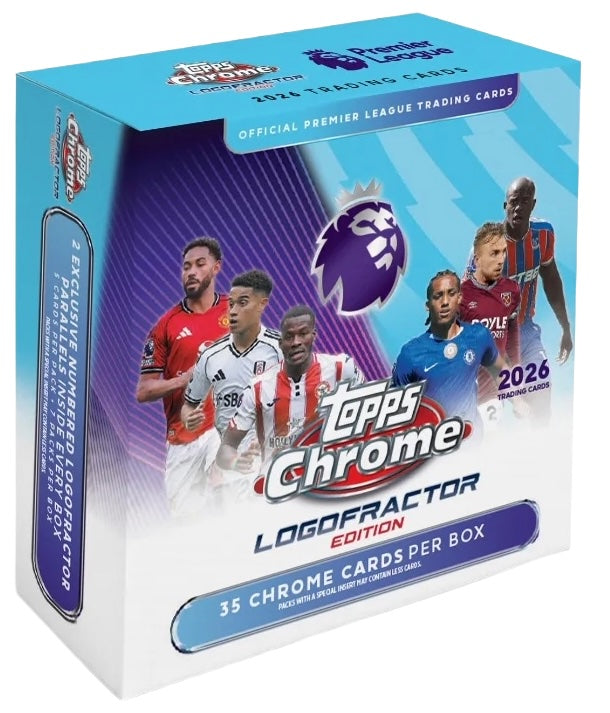 Topps Chrome Premier League 2026 - Logo Fractor Edition Hobby Box - New & Sealed