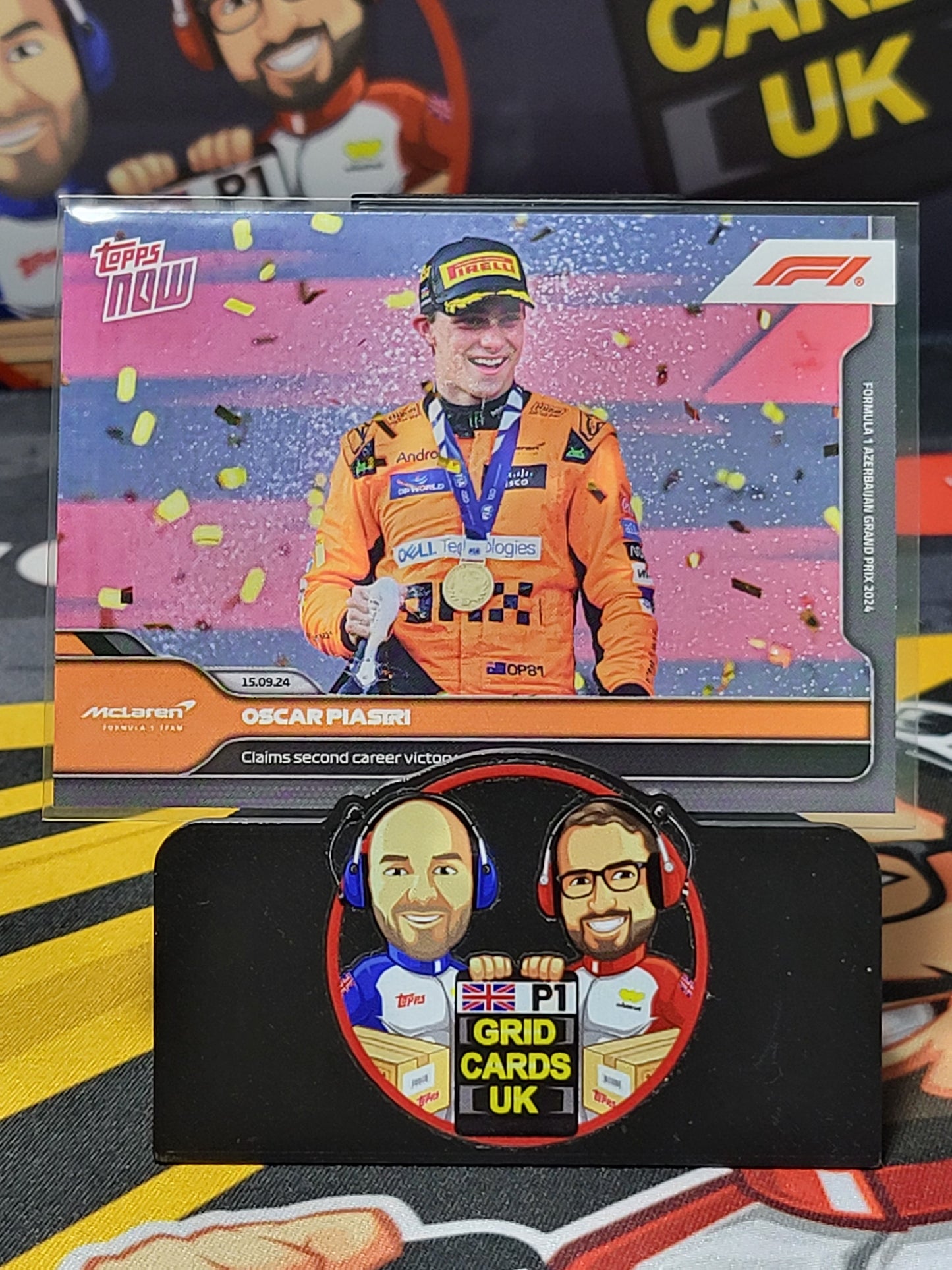 Oscar Piastri - Claims second career victory Card #53 - Topps Now 2024