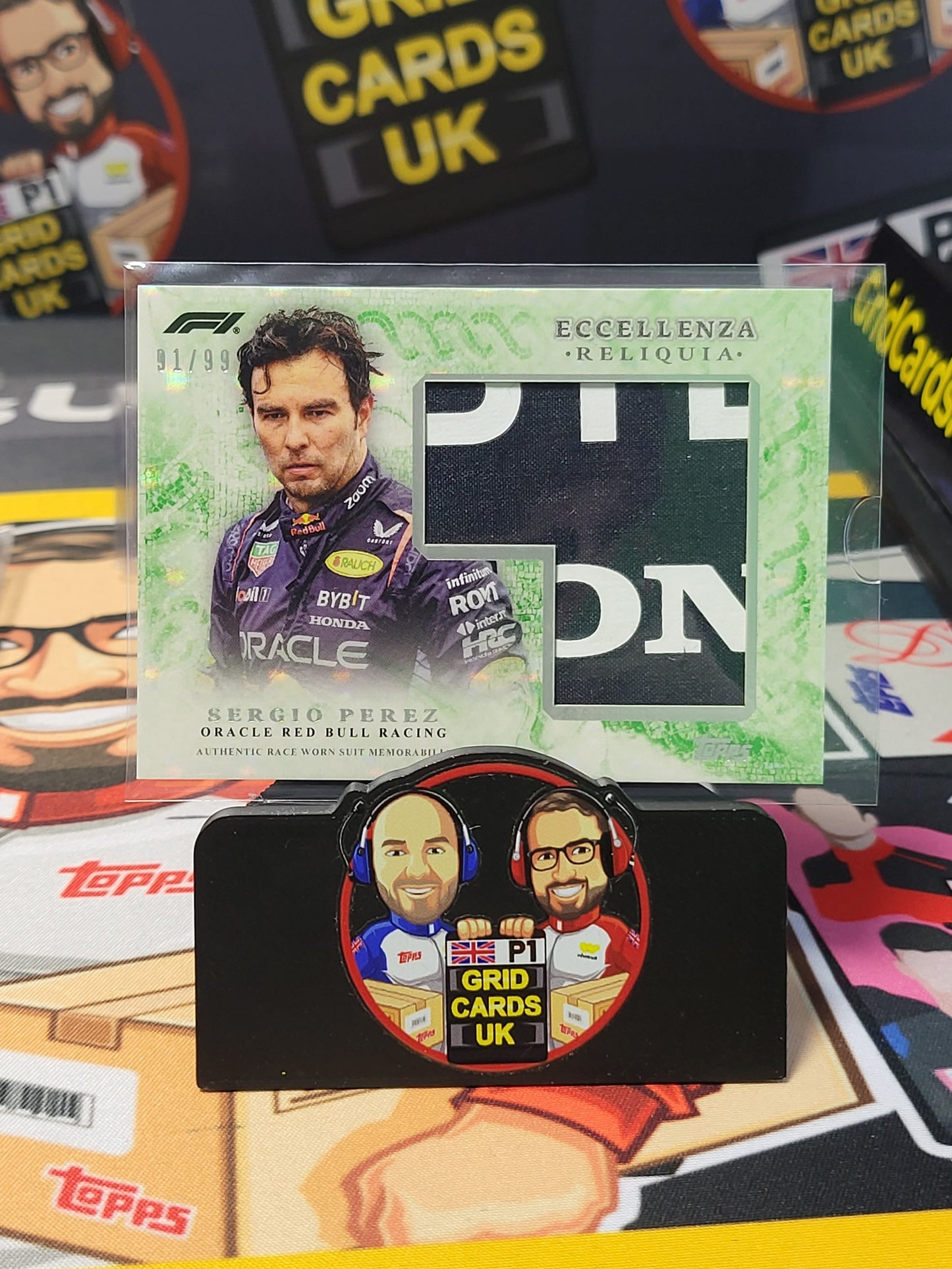 Sergio Perez Relic - Topps F1 Eccellenza 2024 - 91/99 Green