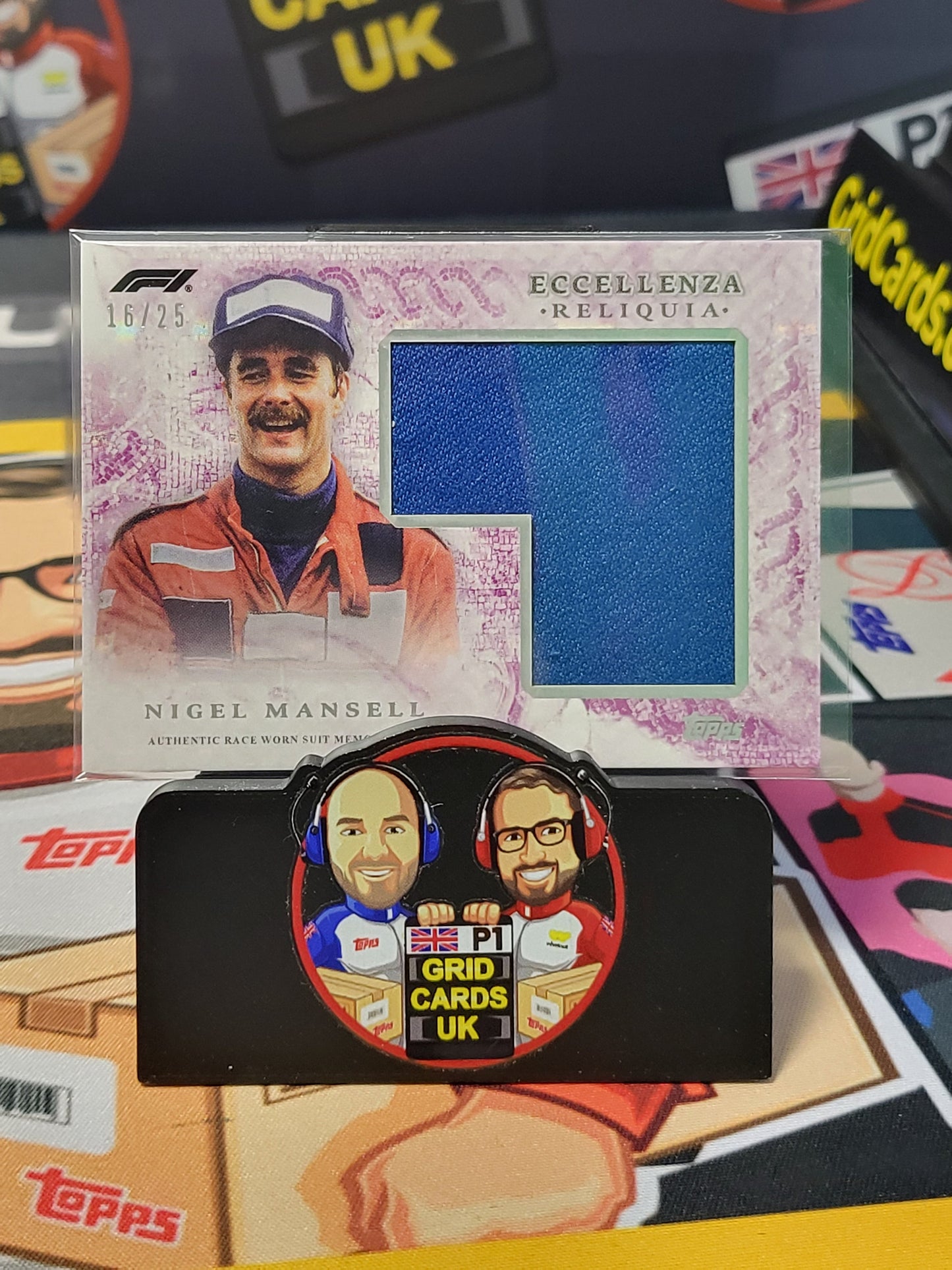 Nigel Mansell Relic  - Topps F1 Eccellenza 2024 - 16/25 Purple