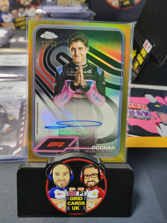 Jack Doohan Auto   - Topps F1 Chrome 2024 - 32/50 Gold