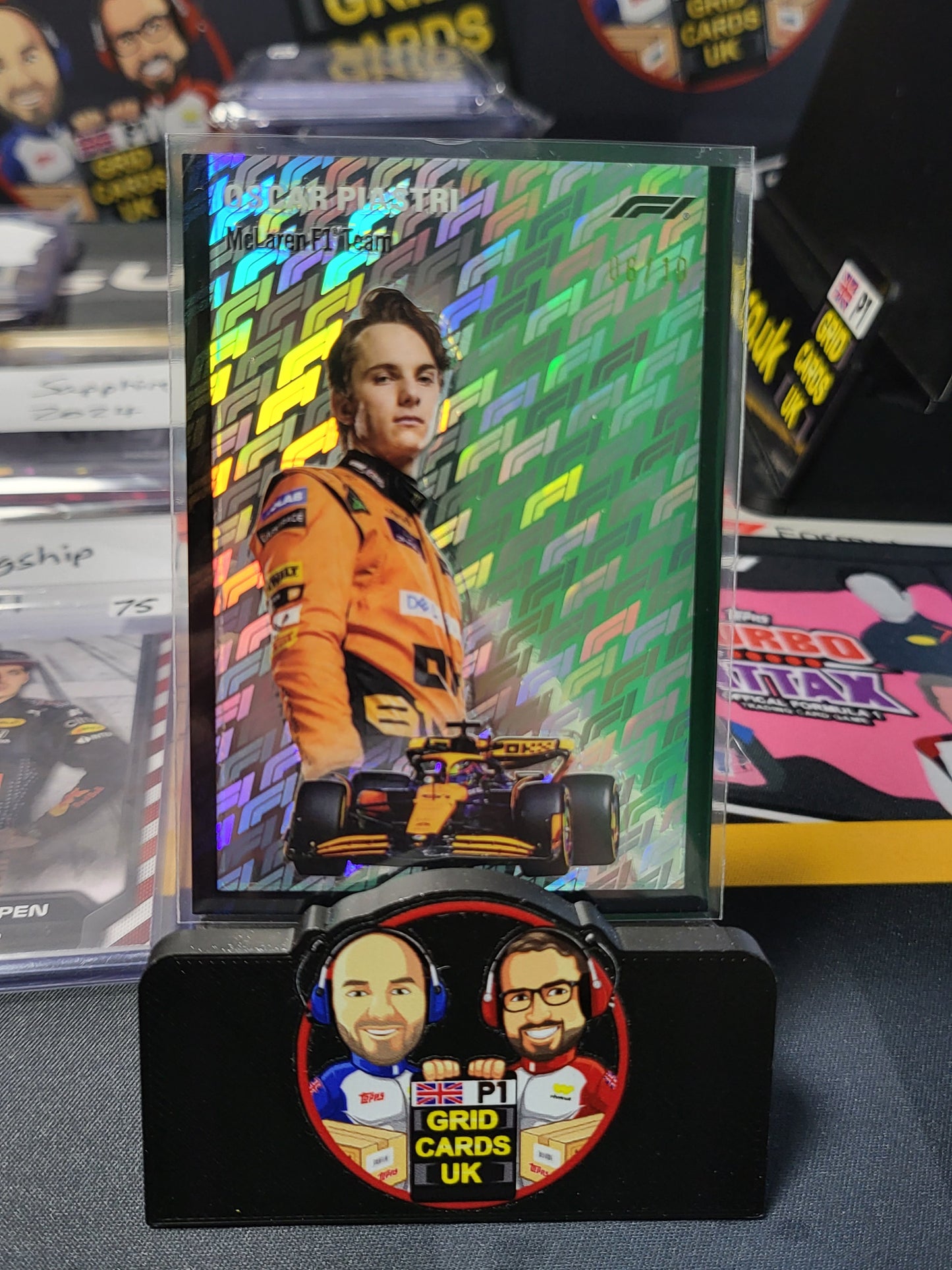 Oscar Piastri 1954 Insert  - Topps F1 Chrome 2024 Logo Fractor 2024 - 6/10 Black