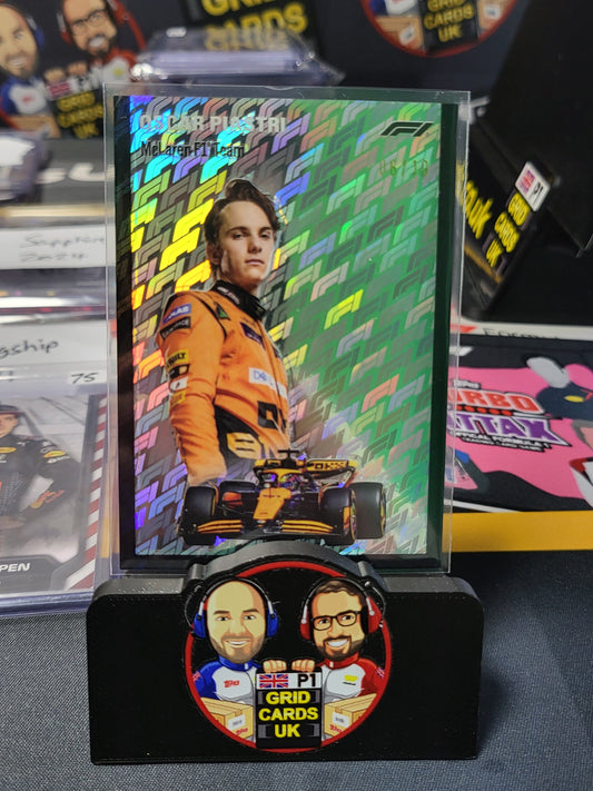 Oscar Piastri 1954 Insert  - Topps F1 Chrome 2024 Logo Fractor 2024 - 6/10 Black