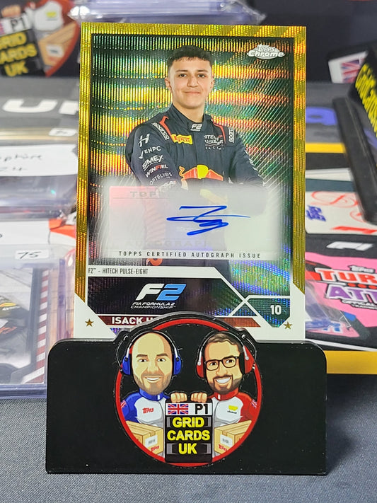 Isack Hadjar Auto  - Topps F1 Chrome 2023 - 09/50 Gold Wave
