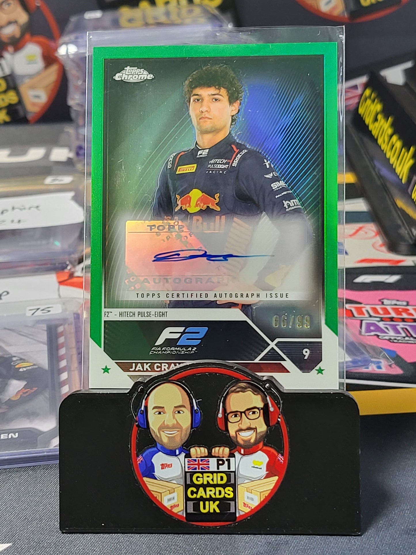 Jak Crawford Auto - Topps F1 Chrome 2023 - 86/99 Green