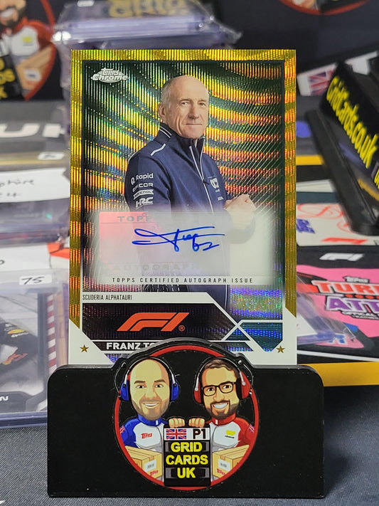 Franz Tost Auto  - Topps F1 Chrome 2023 - 05/50 Gold Wave