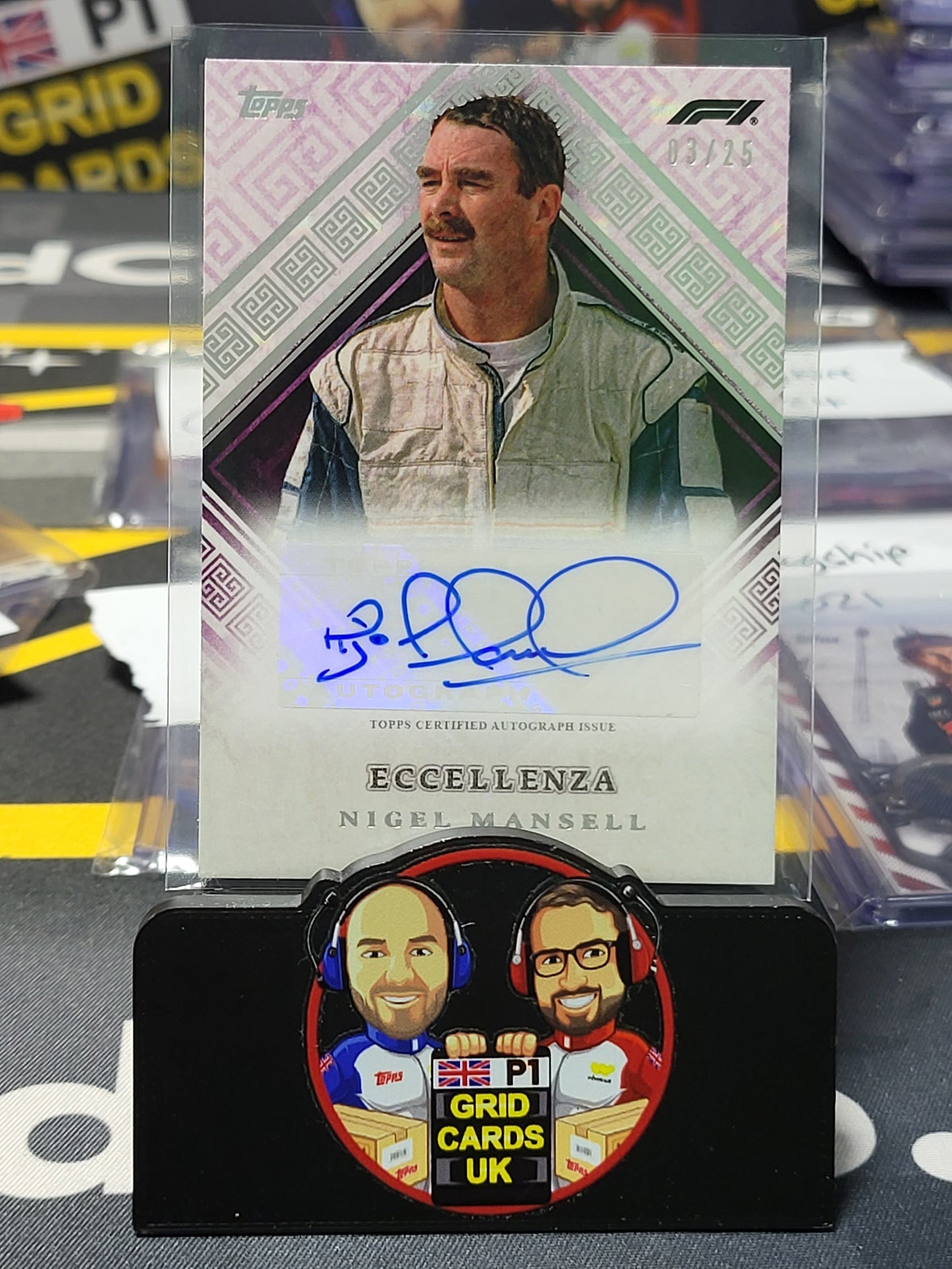 Nigel Mansell Auto - Topps F1 Eccellenza 2024 - 03/25 Purple