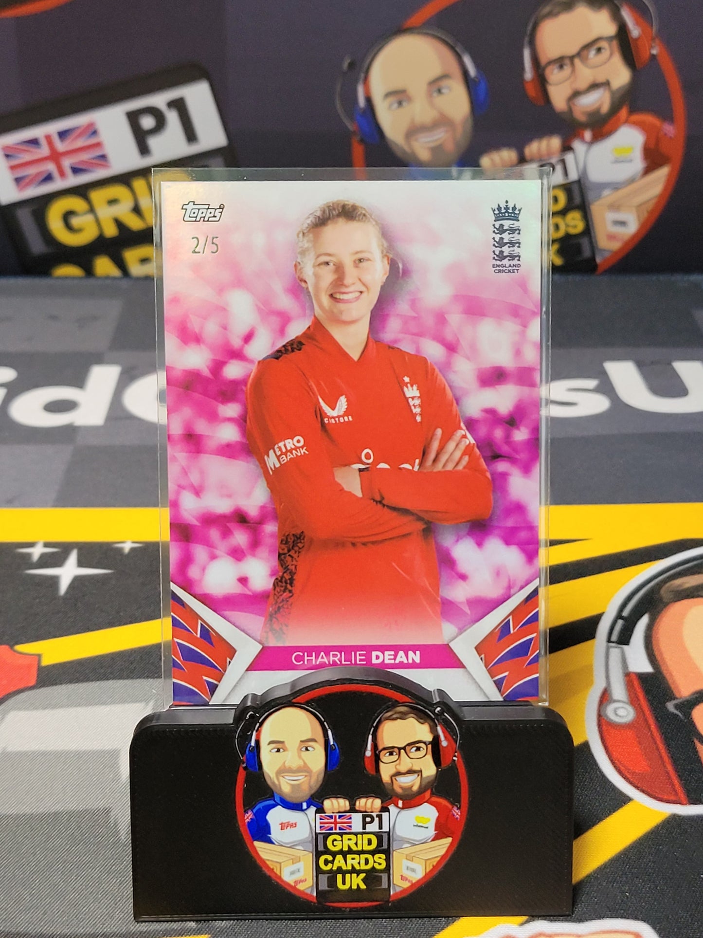 Charlie Dean 2/5 Pink - Topps England Cricket Set 2024