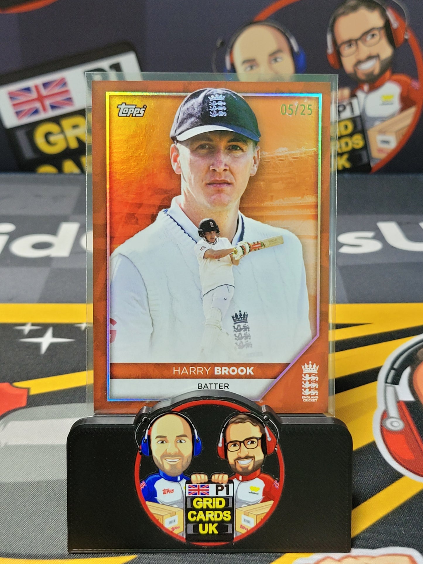 Harry Brook 05/25 Orange - Topps England Cricket Set 2024