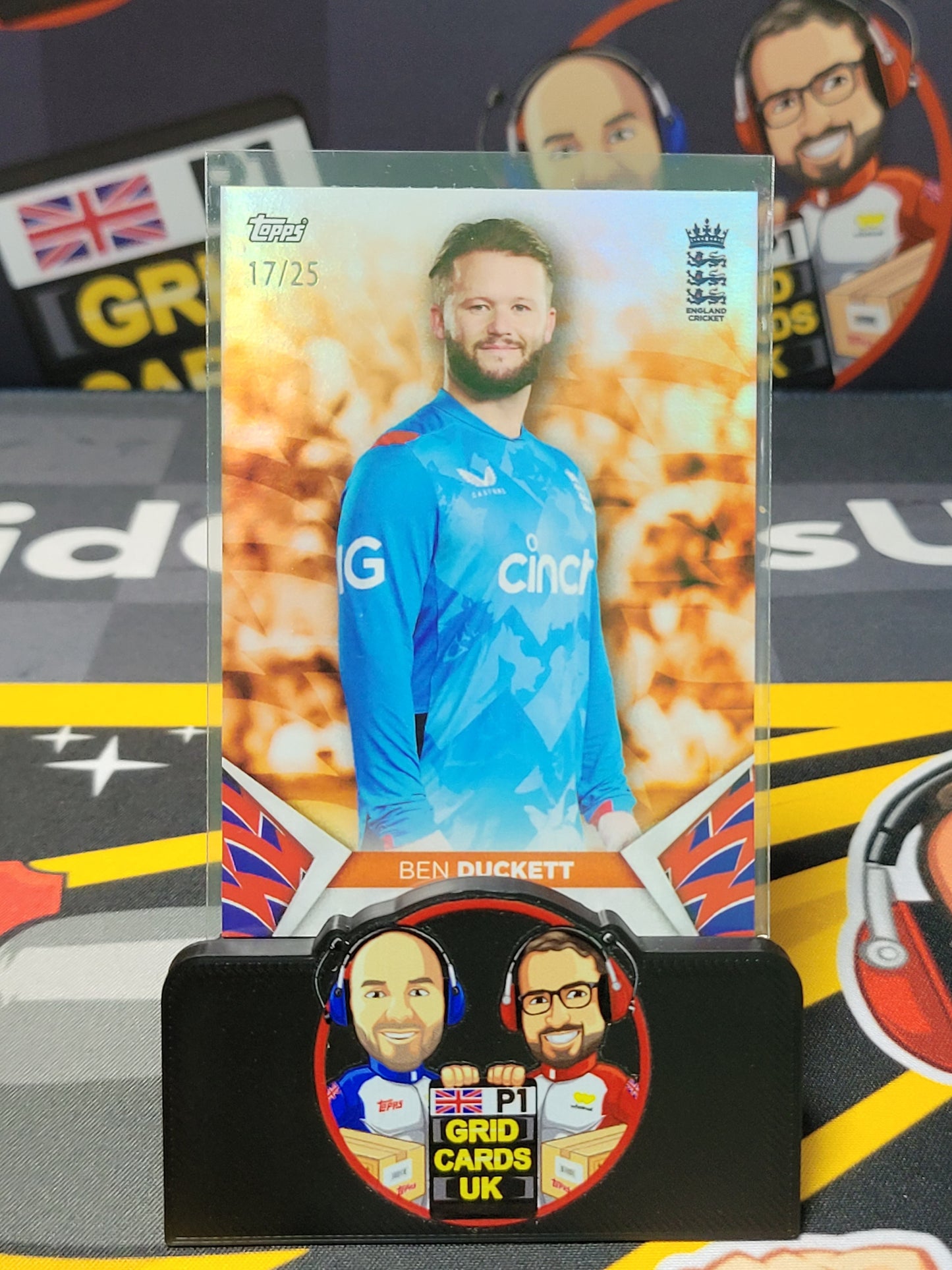 Ben Duckett 17/25 Orange - Topps England Cricket Set 2024