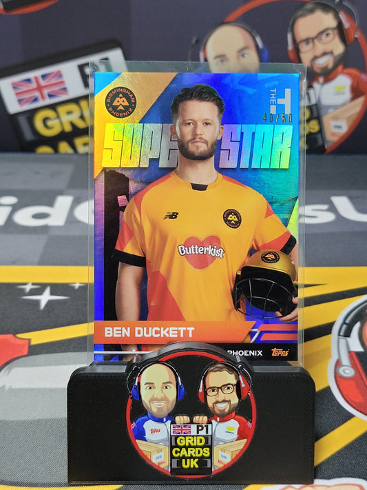 Ben Duckett 40/50 Orange - Topps The Hundred Cricket 2023