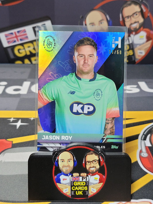 Jason Roy 33/50 Green - Topps The Hundred Cricket 2023