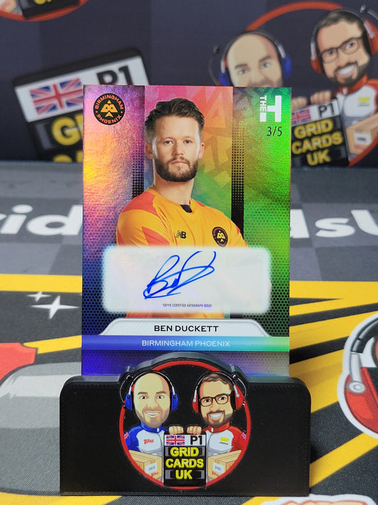Ben Duckett AUTO 3/5 Rainbow - Topps The Hundred Cricket 2024