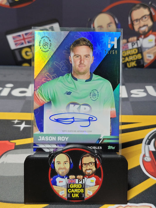 Jason Roy 25/50 Green - Topps The Hundred Cricket 2024