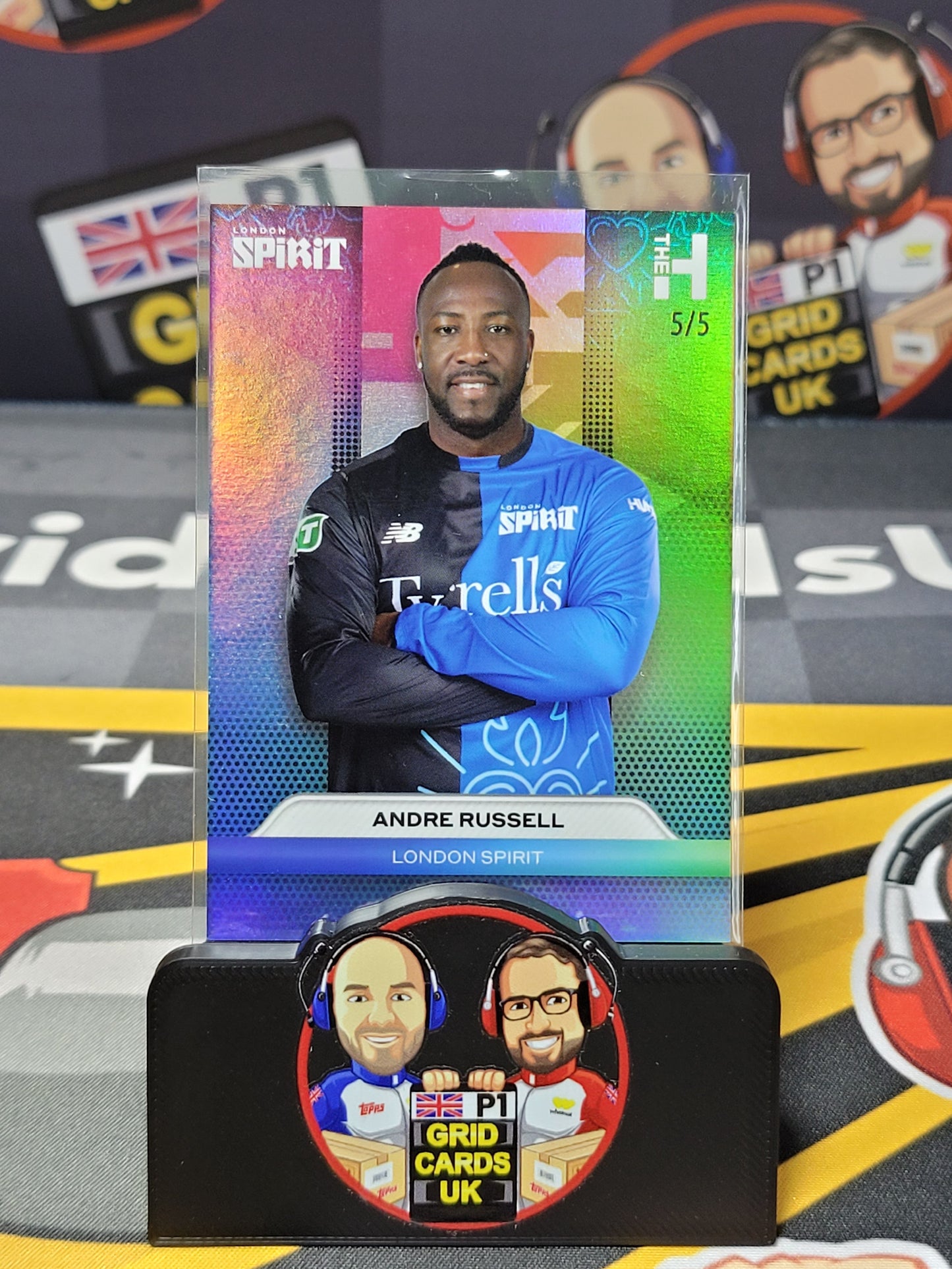 Andre Russell 5/5 Rainbow - Topps The Hundred Cricket 2024