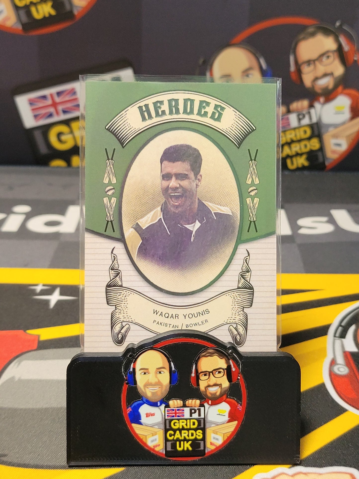 Waqar Younis 08/21 Green - Futera Vintage Cricket 2024
