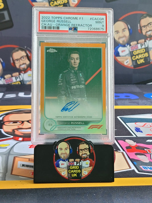 George Russell Auto 04/25 Orange  - PSA 9 #CACGR - 2022 Topps Chrome F1 - Graded Slab Cert: 72068675