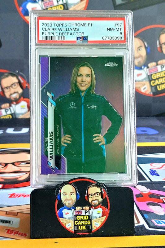 Claire Williams 039/399 Purple  - PSA 8 #97 - 2020 Topps Chrome F1 - Graded Slab Cert: 87703098