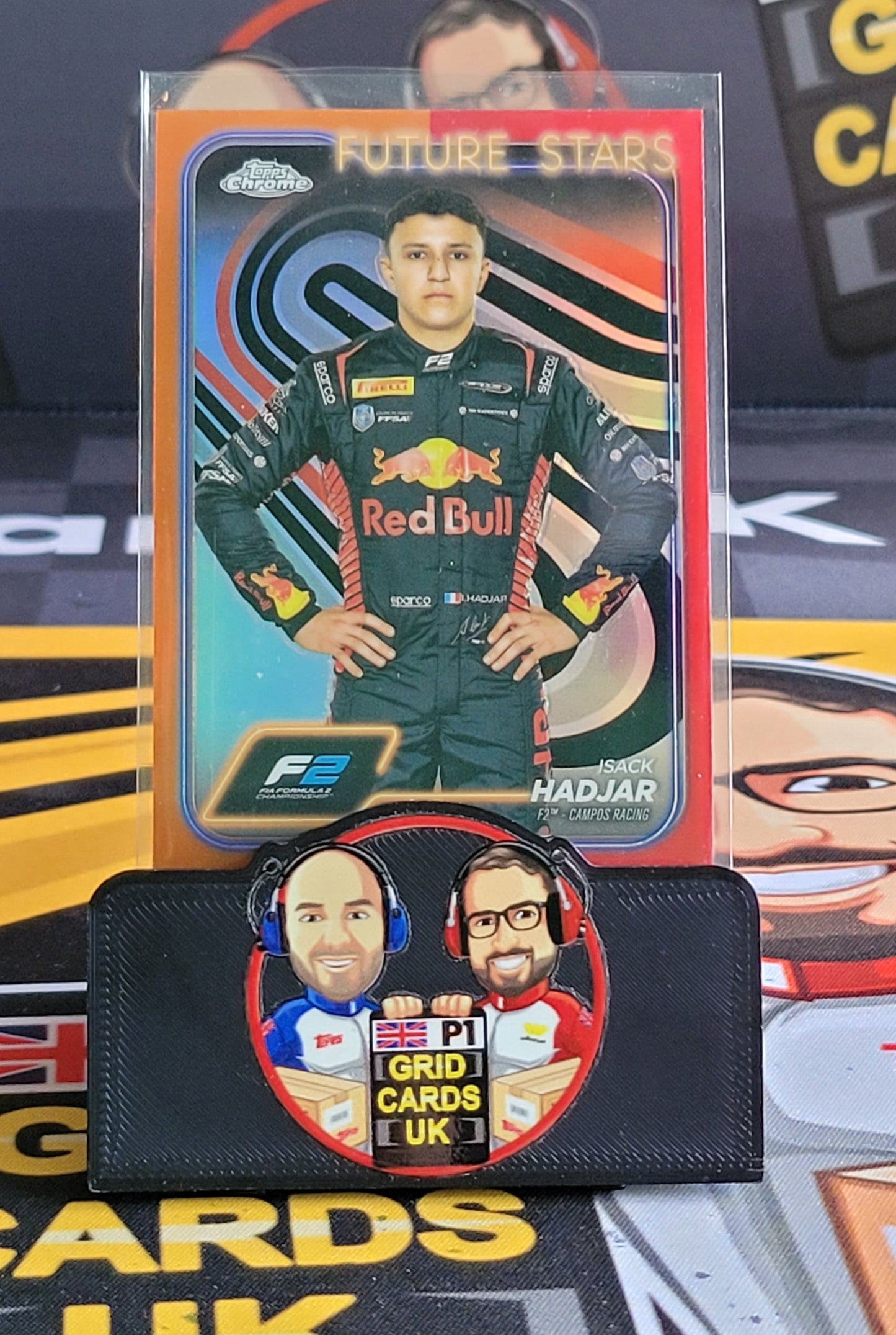 Isack Hadjar Orange/Red #41 - Topps F1 Chrome 2024