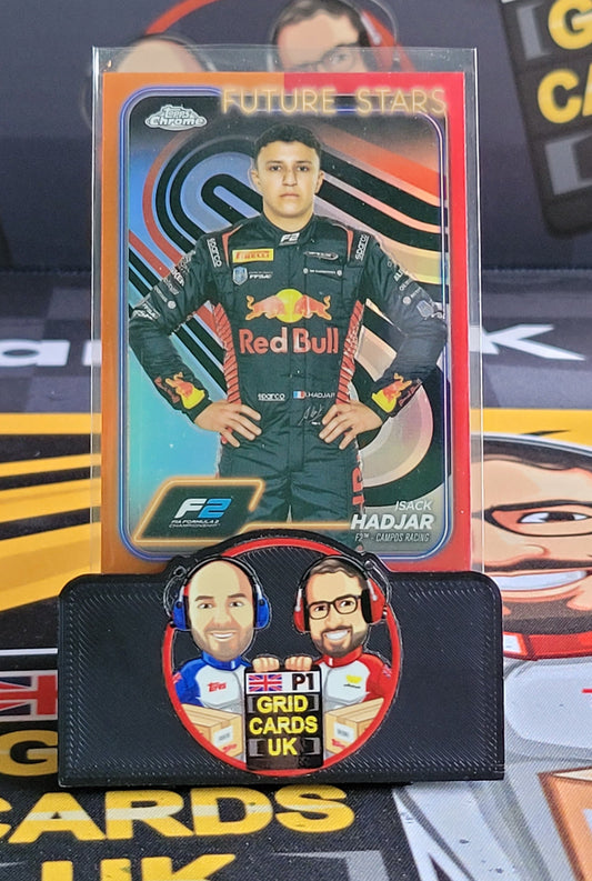 Isack Hadjar Orange/Red #41 - Topps F1 Chrome 2024