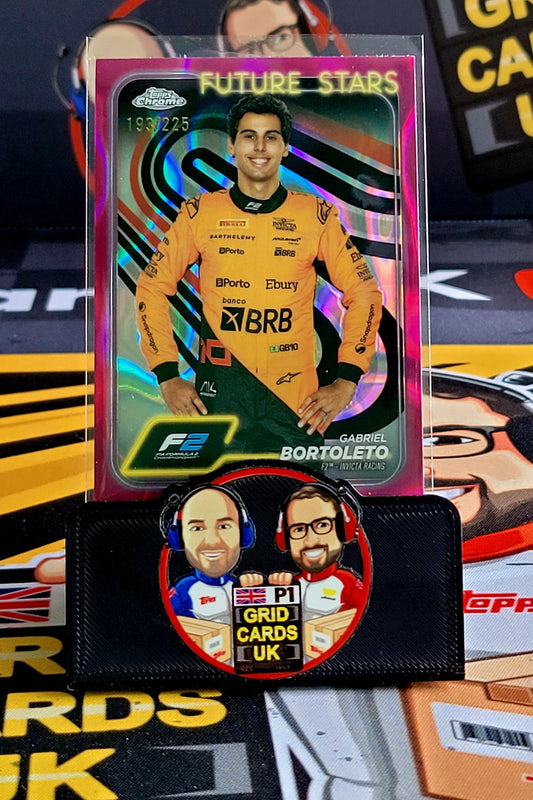 Gabriel Bortoleto 193/225 Fuschia Lava #28 - Topps F1 Chrome 2024