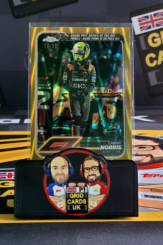 Lando Norris 19/50 Gold Ray Wave #178 - Topps F1 Chrome 2024