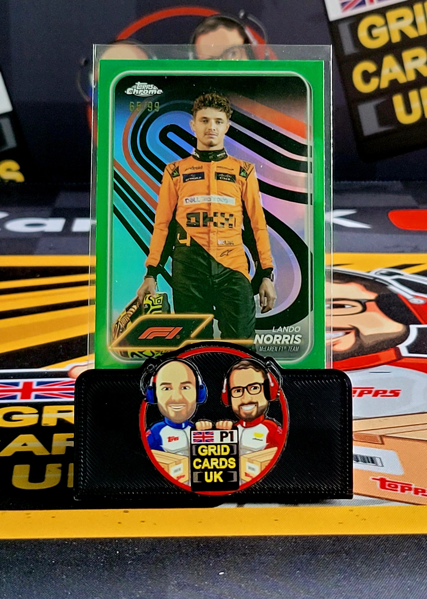Lando Norris 65/99 Green #7 - Topps F1 Chrome 2024