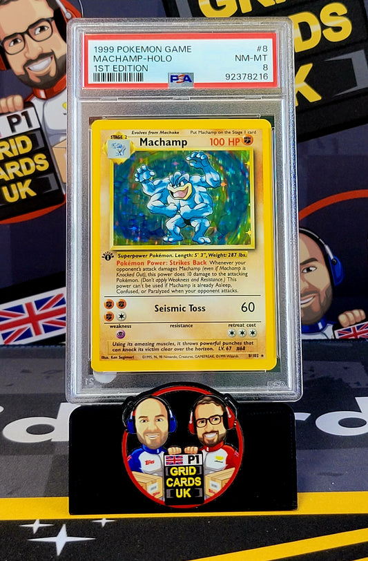 Machamp Holo 1st Edition - PSA 8 #8 - Pokemon 1999 - Graded Slab Cert: 92378216