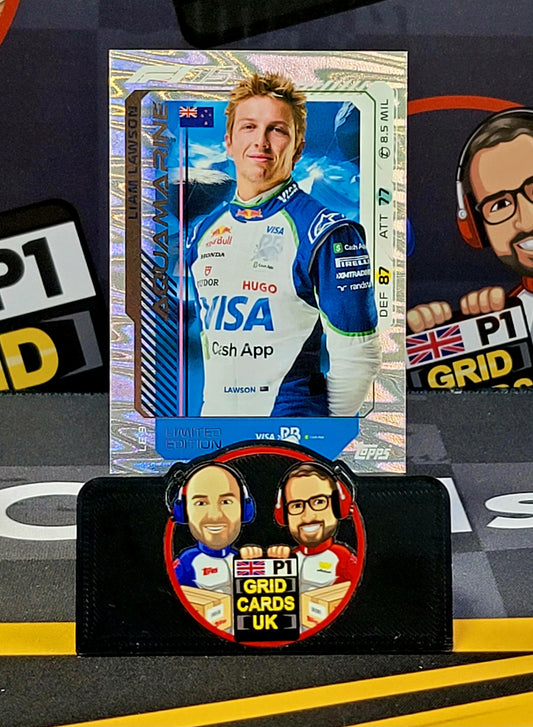 Liam Lawson Aquamarine LE9 - Topps UK F1 Turbo Attax 2025
