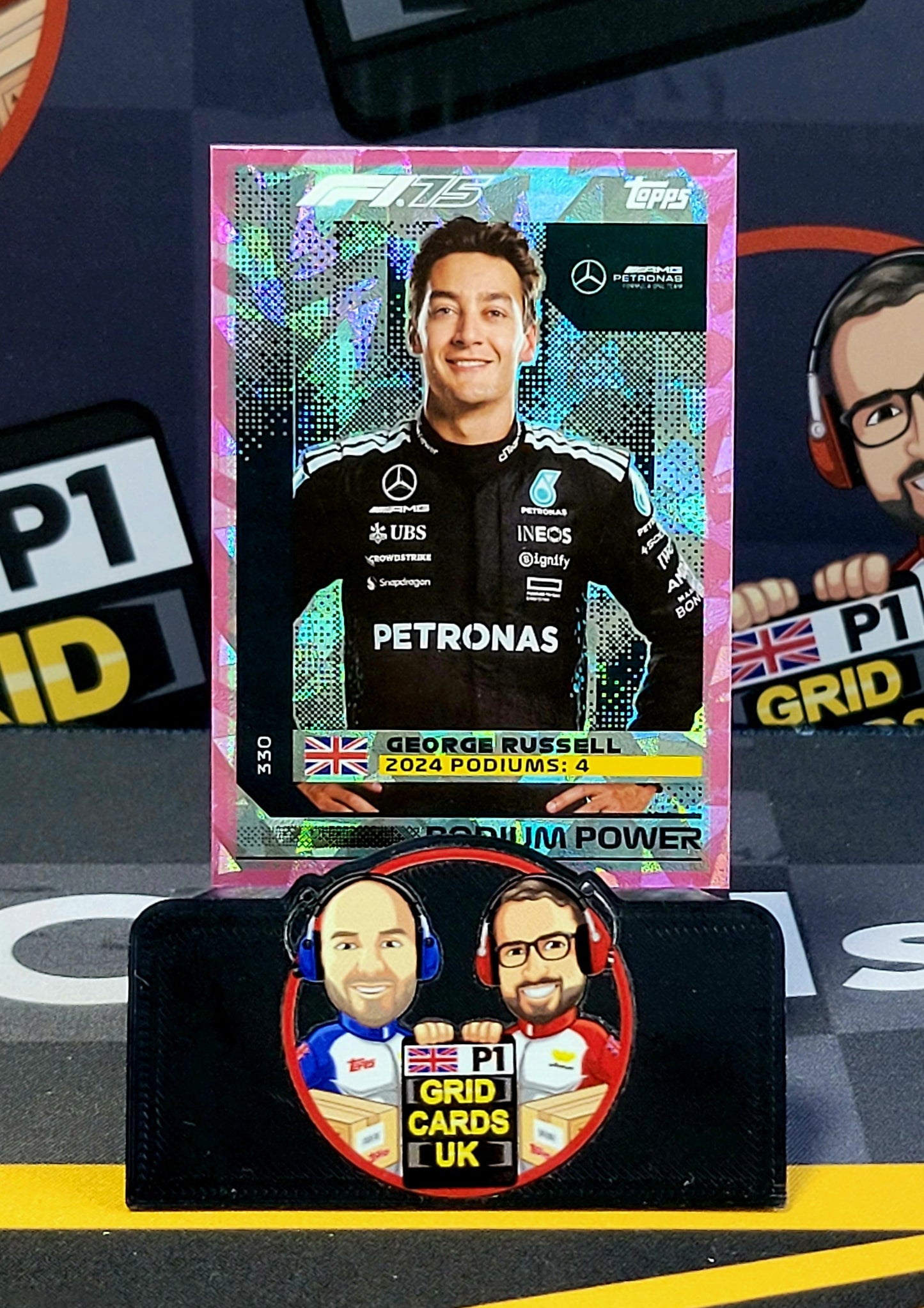 George Russell Pink #330/Podium Power - Topps UK F1 Turbo Attax 2025