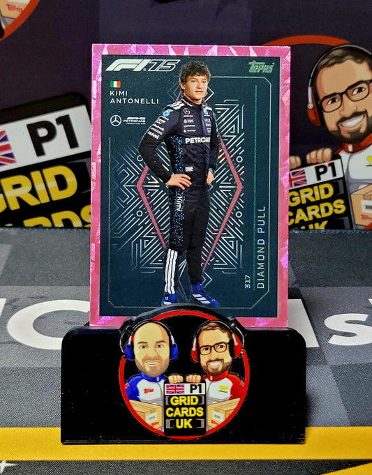 Kimi Antonelli Pink #317/Diamond Pull - Topps UK F1 Turbo Attax 2025