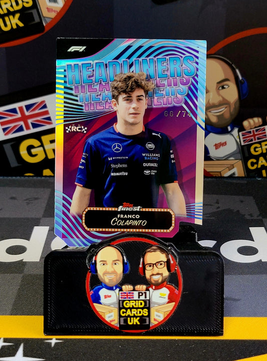 Franco Colapinto 66/74 #10/Headliners(RC) - Topps F1 Finest 2024