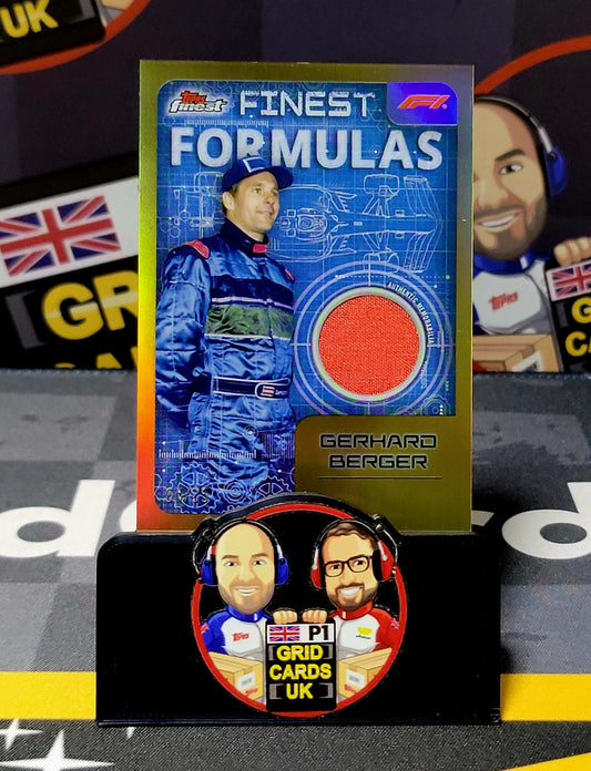 Gerhard Berger 04/25 Gold Relic - Topps F1 Finest 2024