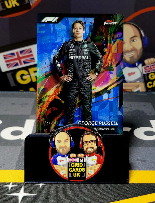 George Russell 028/200 Blue #5/Common - Topps F1 Finest 2024