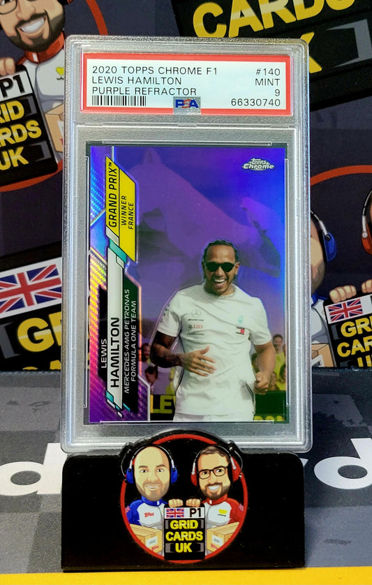 Lewis Hamilton  100/399 Purple Refractor  - PSA 9 #140 - Topps Chrome F1 2020 - Graded Slab Cert: 66330740