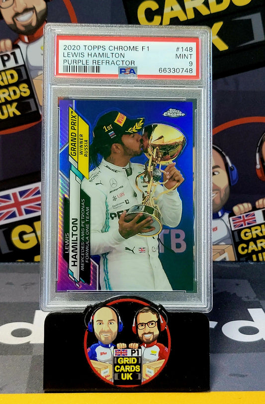 Lewis Hamilton  051/399 Purple Refractor  - PSA 9 #140 - Topps Chrome F1 2020 - Graded Slab Cert: 66330748