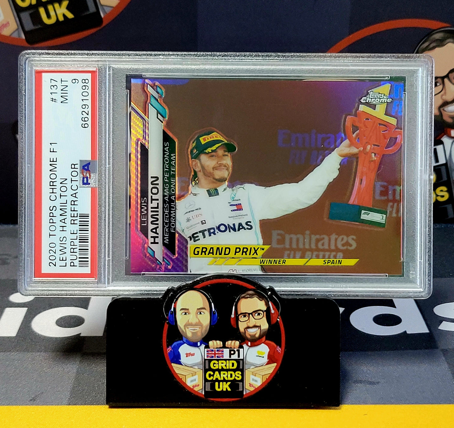 Lewis Hamilton 301/399 Purple Refractor - PSA 9 #137 - Topps Chrome F1 2020 - Graded Slab Cert: 66291098
