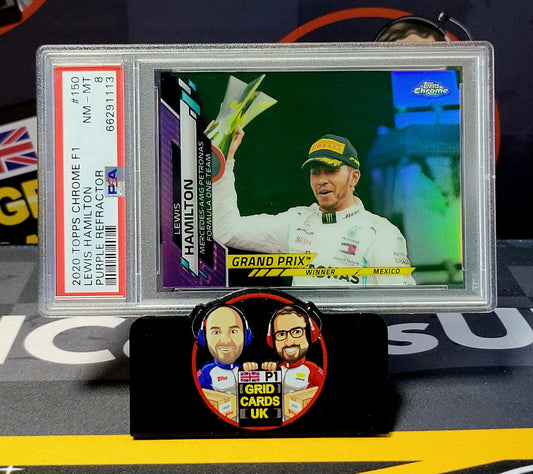 Lewis Hamilton  359/399 Purple Refractor  - PSA 8 #150 - Topps Chrome F1 2020 - Graded Slab Cert: 66291113