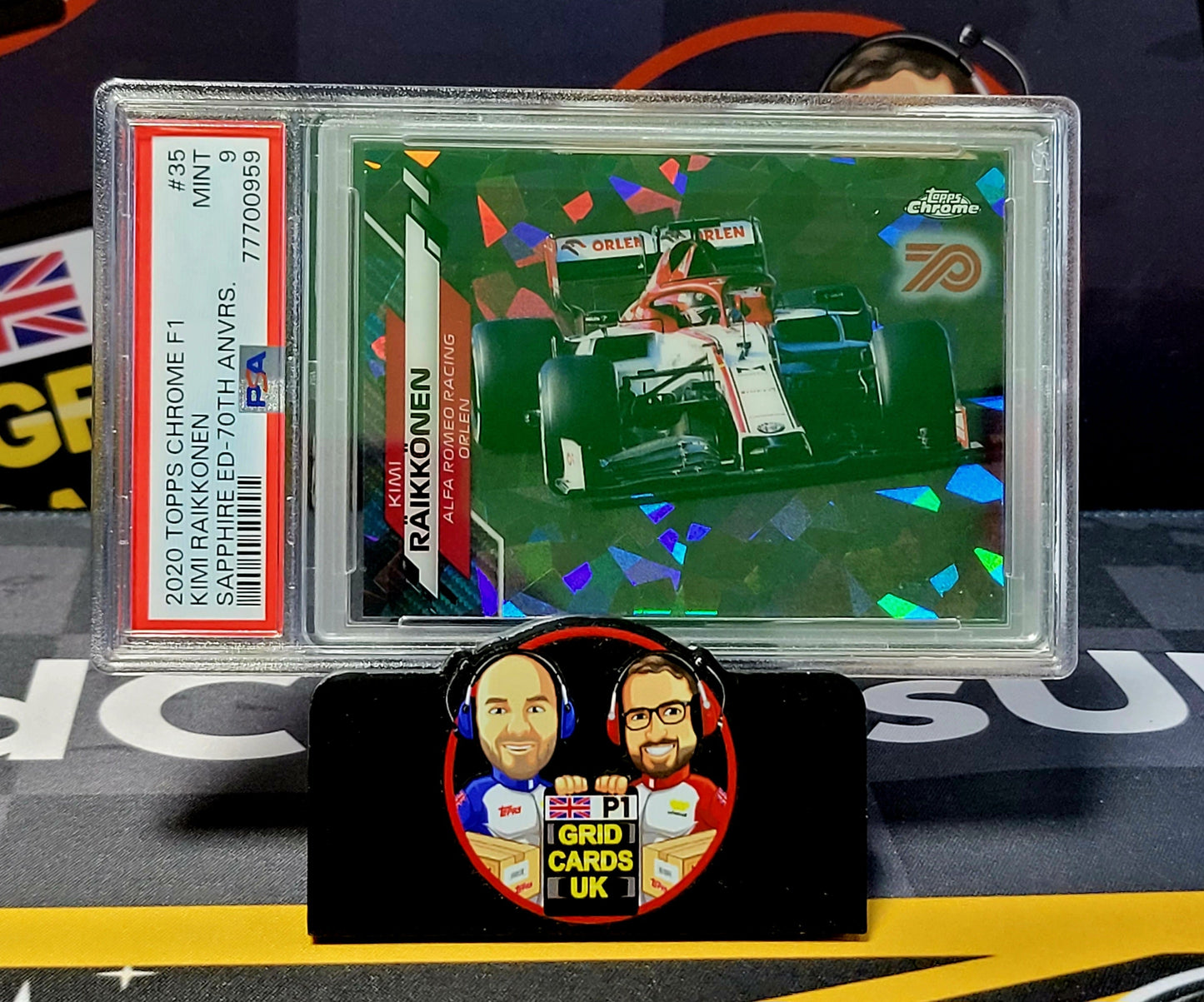 Kimi Raikkonen 70/70 Sapphire  - PSA 9 #35 - Topps Chrome F1 2020 - Graded Slab Cert: 77700959
