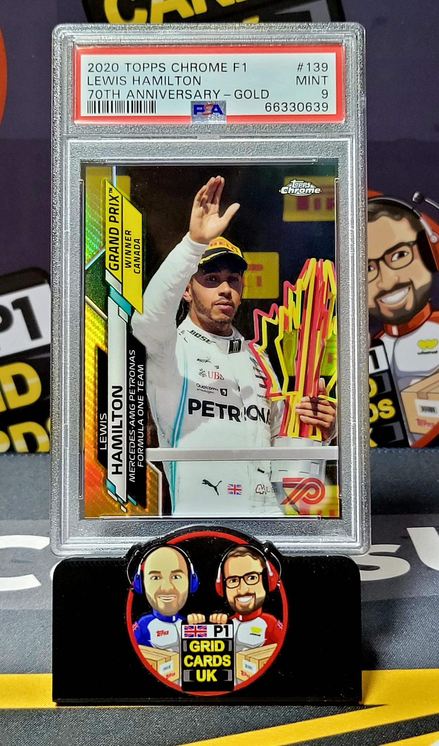 Lewis Hamilton   Gold - PSA 9 #139 - Topps Chrome F1 2020 - Graded Slab Cert: 66330639