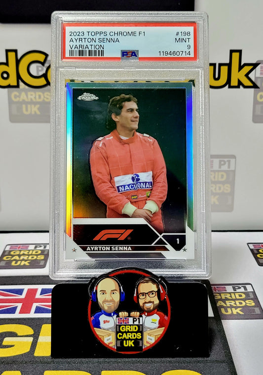 Ayrton Senna    - PSA 9 #198/Variation  - Topps Chrome F1 2023 - Graded Slab Cert: 119460714