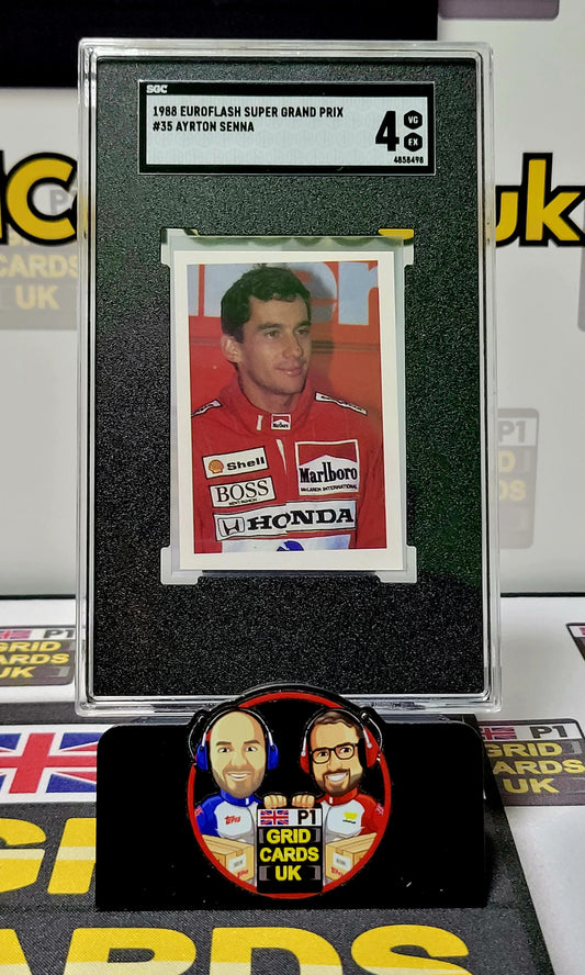 Ayrton Senna    - SGC 4 #35 - 1988 Euroflash Super GrandPrix - Graded Slab Cert: 4858498