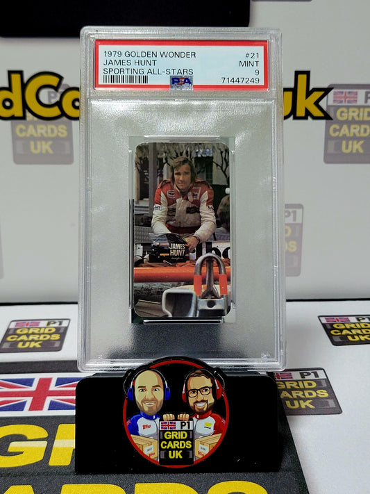 James Hunt    - PSA 9 #21/Sporting All Stars - 1979 Golden Wonder - Graded Slab Cert: 71447249