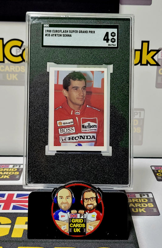 Ayrton Senna    - SGC 4 #35 - 1988 Euroflash Super GrandPrix - Graded Slab Cert: 3847963