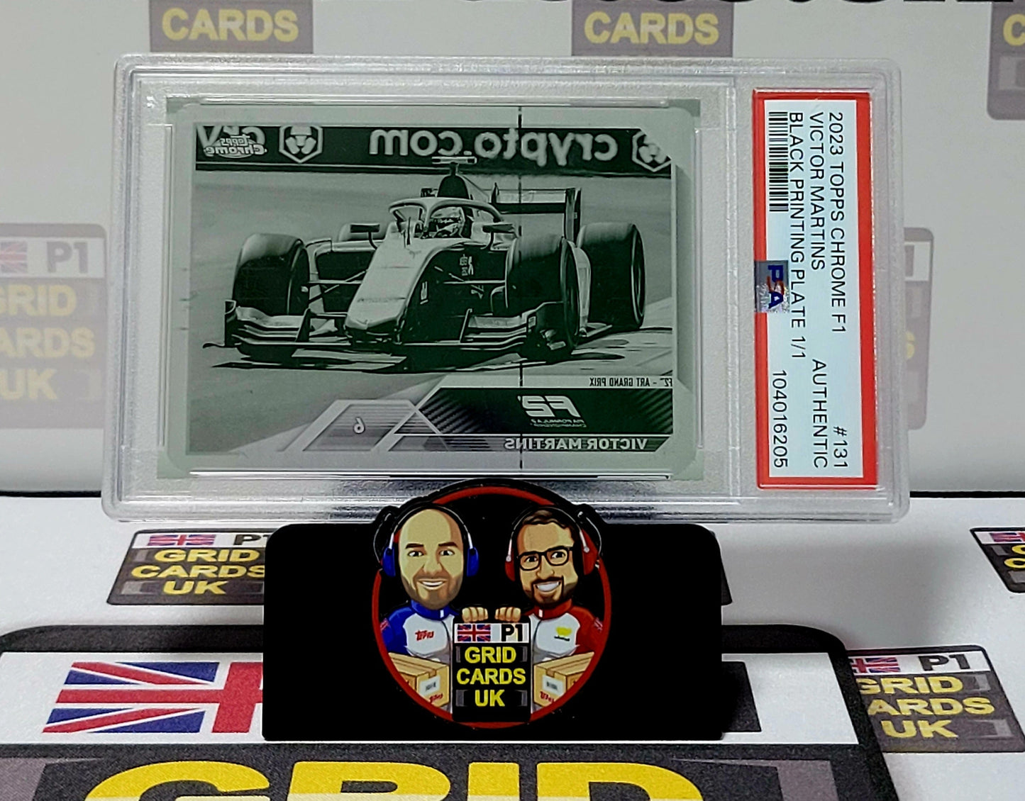 Victor Martins 1/1 Black Printing Plate - Topps Chrome F1 2023 - PSA Authentic