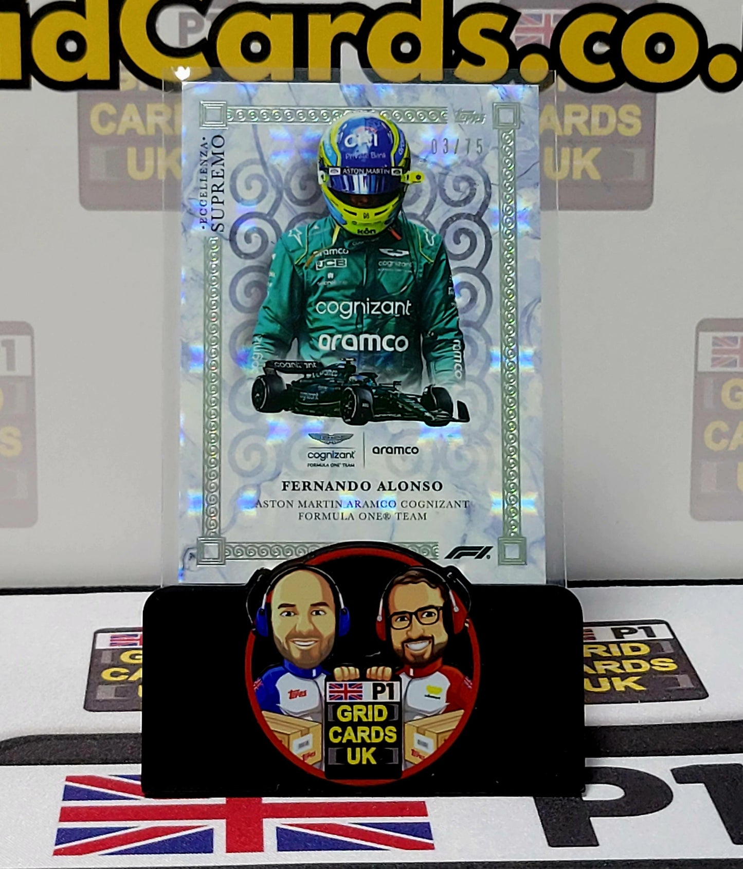 Fernando Alonso 03/75 Grey Supremo - Topps Eccellenza F1 2023