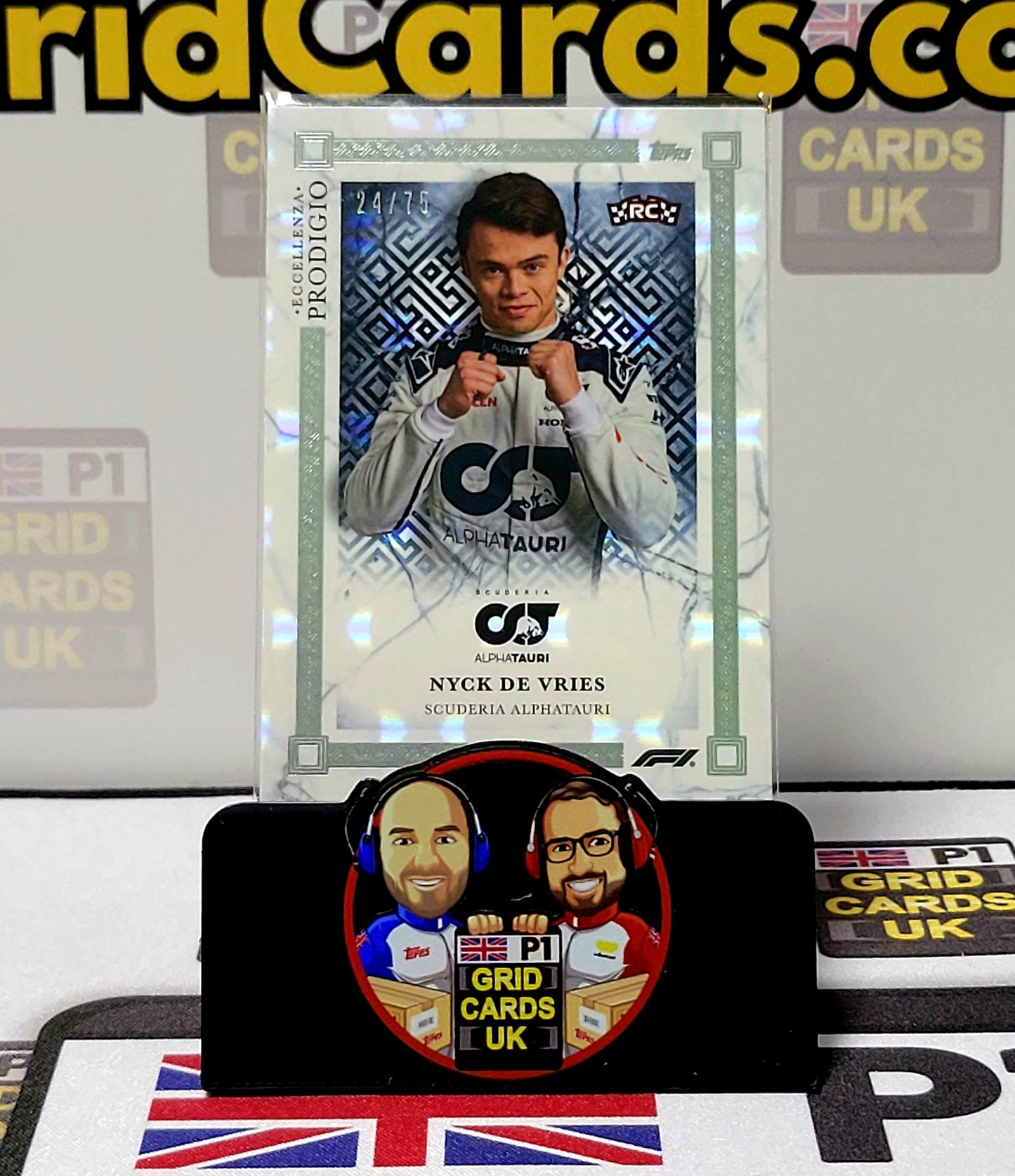 Nyck De Vries 24/75 Grey Prodigio - Topps Eccellenza F1 2023