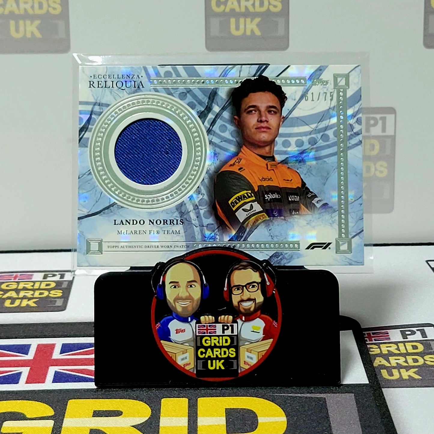 Lando Norris 61/75 Grey Relic Reliquia - Topps Eccellenza F1 2023