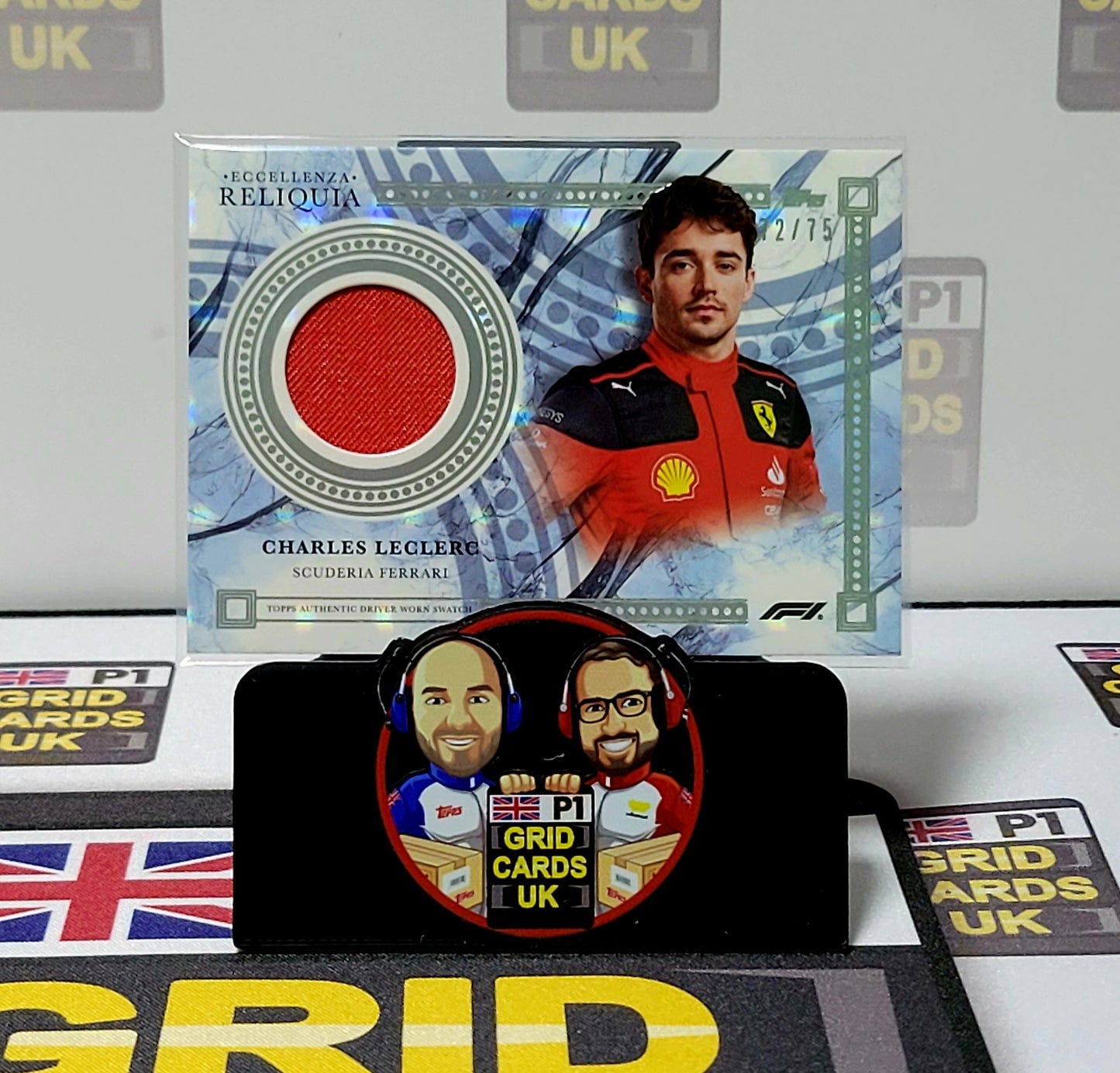 Charles Leclerc 72/75 Grey Relic Reliquia - Topps Eccellenza F1 2023